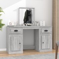 vidaXL, vidaXL Schminktisch mit Spiegel Grau Sonoma 130x50x132,5 cm