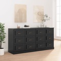 vidaXL, vidaXL Sideboards 2 Stk. Schwarz Holzwerkstoff