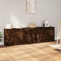 vidaXL, vidaXL Sideboards 3 Stk. Räuchereiche Holzwerkstoff