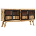 vidaXL, vidaXL Sideboard Braun und Schwarz 160x30x76 cm Massivholz Mango