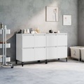 vidaXL, vidaXL Sideboards 2 Stk. Weiß 60x35x70 cm Holzwerkstoff