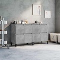 vidaXL, vidaXL Sideboards 2 Stk. Betongrau 60x35x70 cm Holzwerkstoff
