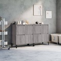 vidaXL, vidaXL Sideboards 2 Stk. Grau Sonoma 60x35x70 cm Holzwerkstoff