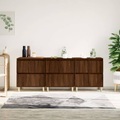 vidaXL, vidaXL Sideboards 3 Stk. Braun Eichen-Optik 60x35x70 cm Holzwerkstoff