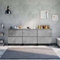 vidaXL, vidaXL Sideboards 3 Stk. Betongrau 60x35x70 cm Holzwerkstoff