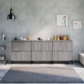 vidaXL, vidaXL Sideboards 3 Stk. Grau Sonoma 60x35x70 cm Holzwerkstoff