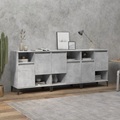 vidaXL, vidaXL Sideboards 3 Stk. Betongrau 60x35x70 cm Holzwerkstoff