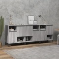 vidaXL, vidaXL Sideboards 3 Stk. Grau Sonoma 60x35x70 cm Holzwerkstoff