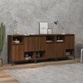 vidaXL, vidaXL Sideboards 3 Stk. Braun Eichen-Optik 60x35x70 cm Holzwerkstoff