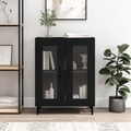 vidaXL, vidaXL Sideboard Schwarz 69,5x34x90 cm Holzwerkstoff