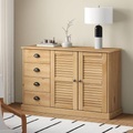 vidaXL, vidaXL Sideboard mit Schubladen VIGO 113x40x75 cm Massivholz Kiefer
