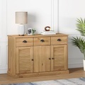 vidaXL, vidaXL Sideboard mit Schubladen VIGO 113x40x75 cm Massivholz Kiefer