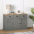 vidaXL, vidaXL Sideboard mit Schubladen VIGO 113x40x75 cm Massivholz Kiefer