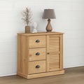 vidaXL, vidaXL Sideboard mit Schubladen VIGO 78x40x75 cm Massivholz Kiefer