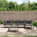 vidaXL, vidaXL 6-tlg. Garten-Lounge-Set mit Kissen Anthrazit Poly Rattan