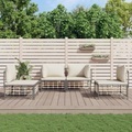 vidaXL, vidaXL 4-tlg. Garten-Lounge-Set mit Kissen Anthrazit Poly Rattan