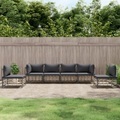 vidaXL, vidaXL 6-tlg. Garten-Lounge-Set mit Kissen Anthrazit Poly Rattan