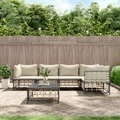 vidaXL, vidaXL 6-tlg. Garten-Lounge-Set mit Kissen Anthrazit Poly Rattan