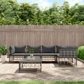 vidaXL, vidaXL 6-tlg. Garten-Lounge-Set mit Kissen Anthrazit Poly Rattan