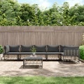 vidaXL, vidaXL 7-tlg. Garten-Lounge-Set mit Kissen Anthrazit Poly Rattan