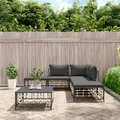 vidaXL, vidaXL 6-tlg. Garten-Lounge-Set mit Kissen Anthrazit Poly Rattan