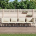 vidaXL, vidaXL 4-tlg. Garten-Lounge-Set mit Kissen Anthrazit Poly Rattan
