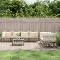vidaXL, vidaXL 8-tlg. Garten-Lounge-Set mit Kissen Anthrazit Poly Rattan