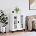 vidaXL, vidaXL Sideboard Hochglanz-Weiß 69,5x34x90 cm Holzwerkstoff