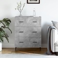 vidaXL, vidaXL Sideboard Betongrau 69,5x34x90 cm Holzwerkstoff