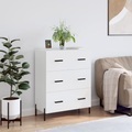vidaXL, vidaXL Sideboard Hochglanz-Weiß 69,5x34x90 cm Holzwerkstoff