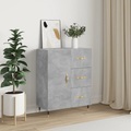 vidaXL, vidaXL Sideboard Betongrau 69,5x34x90 cm Holzwerkstoff