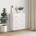 vidaXL, vidaXL Sideboard Hochglanz-Weiß 69,5x34x90 cm Holzwerkstoff
