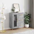 vidaXL, vidaXL Sideboard Betongrau 69,5x34x90 cm Holzwerkstoff
