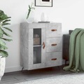 vidaXL, vidaXL Sideboard Betongrau 69,5x34x90 cm Holzwerkstoff