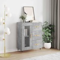 vidaXL, vidaXL Sideboard Betongrau 69,5x34x90 cm Holzwerkstoff