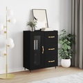 vidaXL, vidaXL Sideboard Schwarz 69,5x34x90 cm Holzwerkstoff