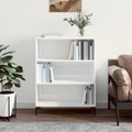vidaXL, vidaXL Bücherregal Hochglanz-Weiß 69,5x32,5x90 cm Holzwerkstoff