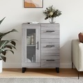 vidaXL, vidaXL Sideboard Grau Sonoma 69,5x34x90 cm Holzwerkstoff