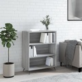 vidaXL, vidaXL Bücherregal Grau Sonoma 69,5x32,5x90 cm Holzwerkstoff