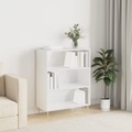 vidaXL, vidaXL Bücherregal Hochglanz-Weiß 69,5x32,5x90 cm Holzwerkstoff