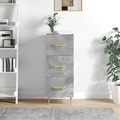 vidaXL, vidaXL Sideboard Betongrau 34,5x34x90 cm Holzwerkstoff