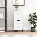 vidaXL, vidaXL Sideboard Weiß 34,5x34x90 cm Holzwerkstoff