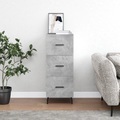 vidaXL, vidaXL Sideboard Betongrau 34,5x34x90 cm Holzwerkstoff