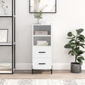 vidaXL, vidaXL Sideboard Weiß 34,5x34x90 cm Holzwerkstoff