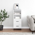 vidaXL, vidaXL Sideboard Hochglanz-Weiß 34,5x34x90 cm Holzwerkstoff