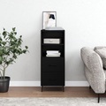 vidaXL, vidaXL Sideboard Schwarz 34,5x34x90 cm Holzwerkstoff
