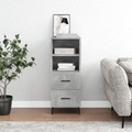 vidaXL, vidaXL Sideboard Betongrau 34,5x34x90 cm Holzwerkstoff