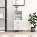 vidaXL, vidaXL Sideboard Hochglanz-Weiß 34,5x34x90 cm Holzwerkstoff
