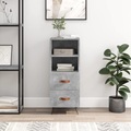 vidaXL, vidaXL Sideboard Betongrau 34,5x34x90 cm Holzwerkstoff
