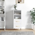 vidaXL, vidaXL Sideboard Hochglanz-Weiß 34,5x34x90 cm Holzwerkstoff